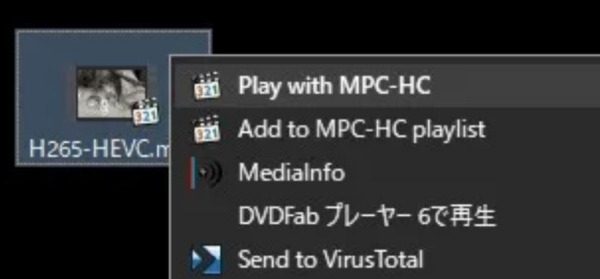 MPC- HCの再生する方法