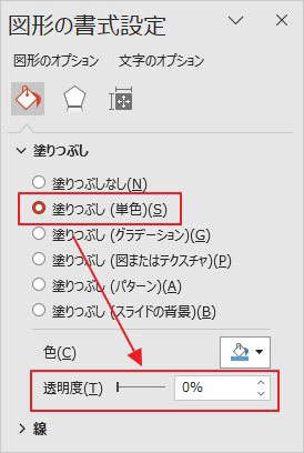 透明度を調整する方法