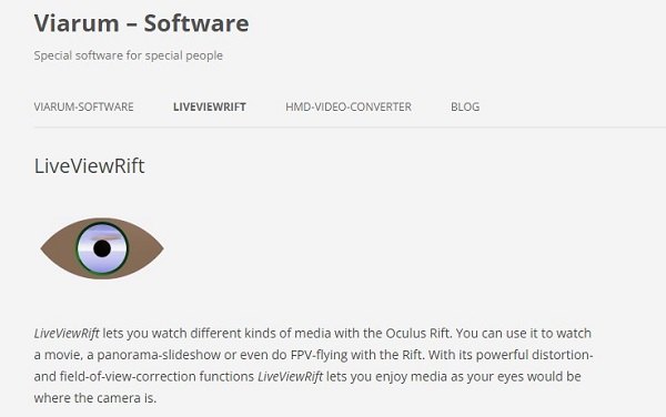 VR 動画再生ソフトLiveViewRift